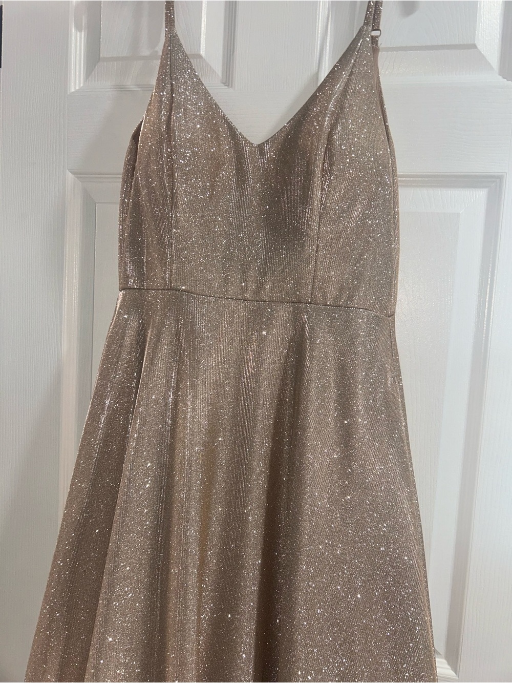 Speechless Champagne Sparkle A-Line Strap Dress